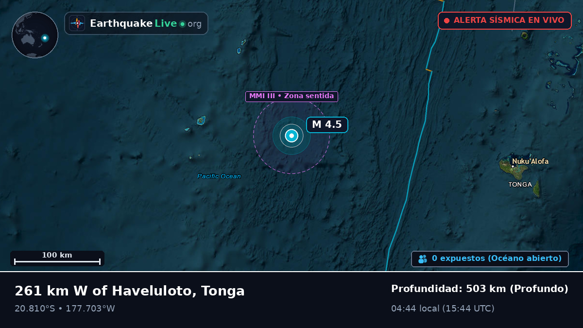 Océano Pacífico Sur (Tonga)