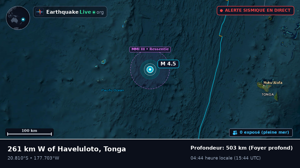 Océan Pacifique Sud (Tonga)