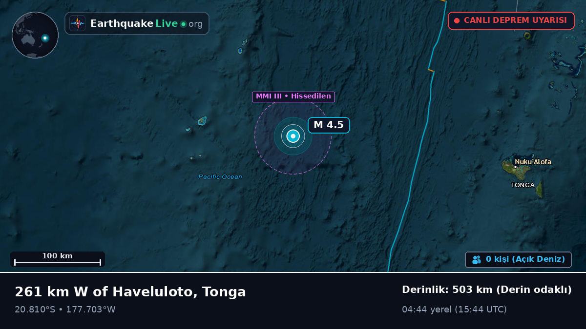Güney Pasifik Okyanusu (Tonga)