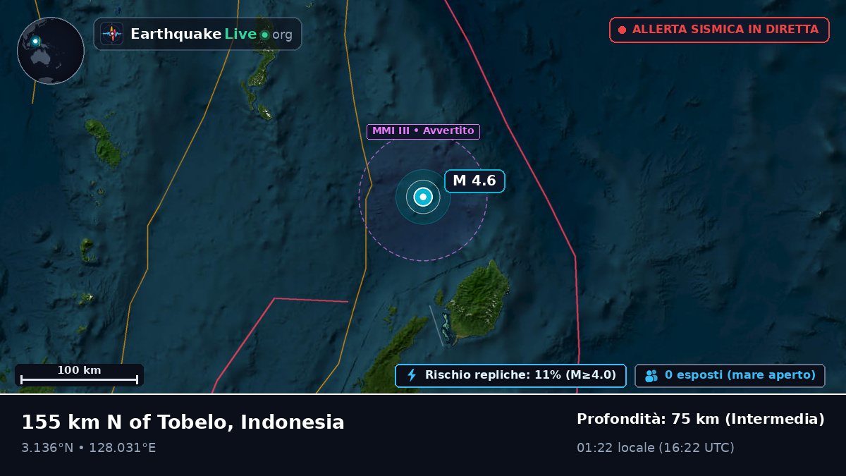 Oceano Pacifico settentrionale (Indonesia)