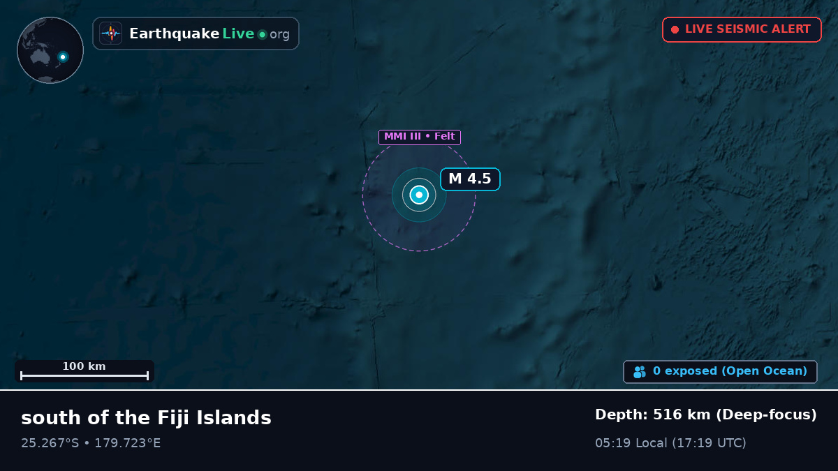 South Pacific Ocean (Kermadec Islands)