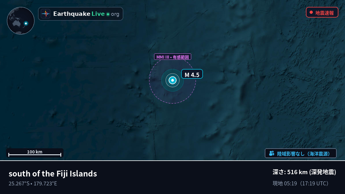 南太平洋 (Kermadec Islands)