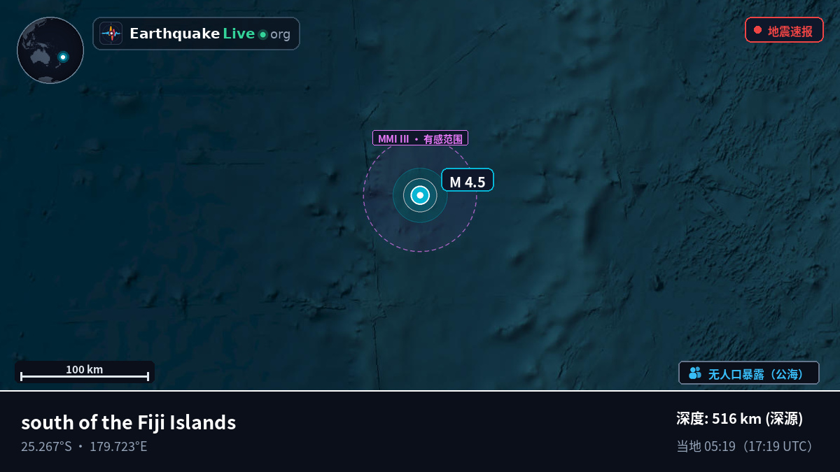 南太平洋 (Kermadec Islands)