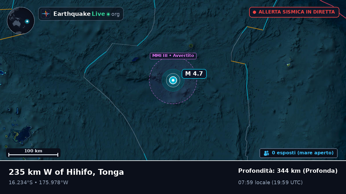 Oceano Pacifico meridionale (Tonga)