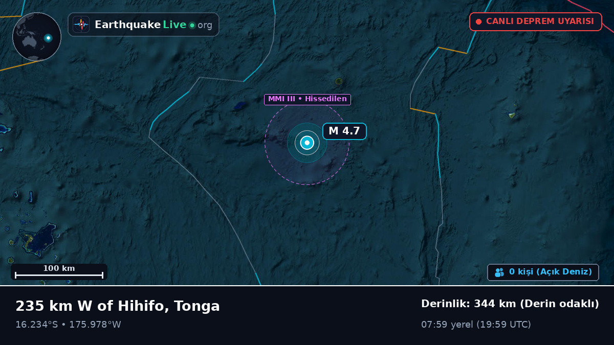Güney Pasifik Okyanusu (Tonga)