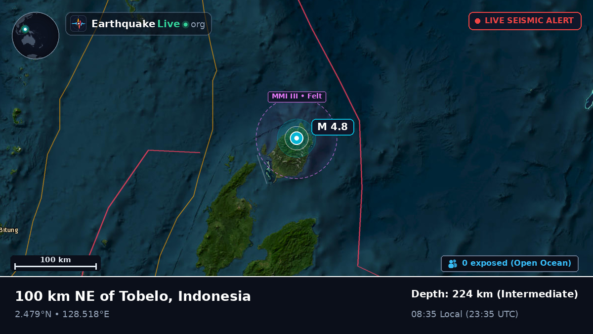 Off the coast of Ternate, Indonesia