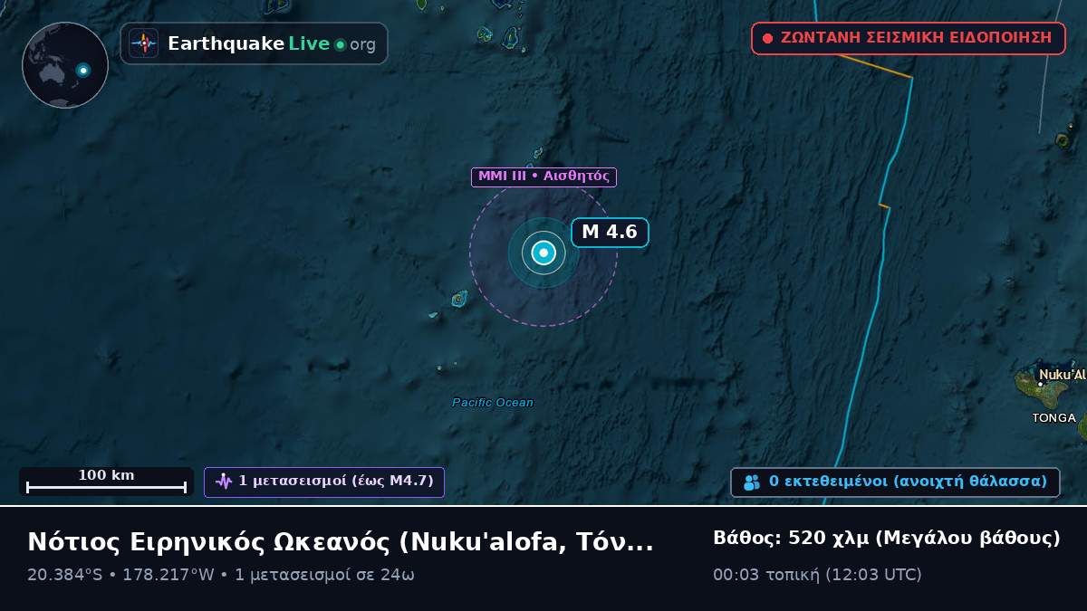 Νότιος Ειρηνικός Ωκεανός (Τόνγκα)