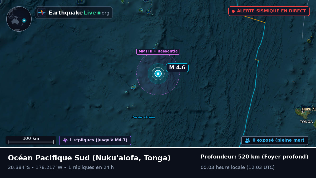 Océan Pacifique Sud (Tonga)