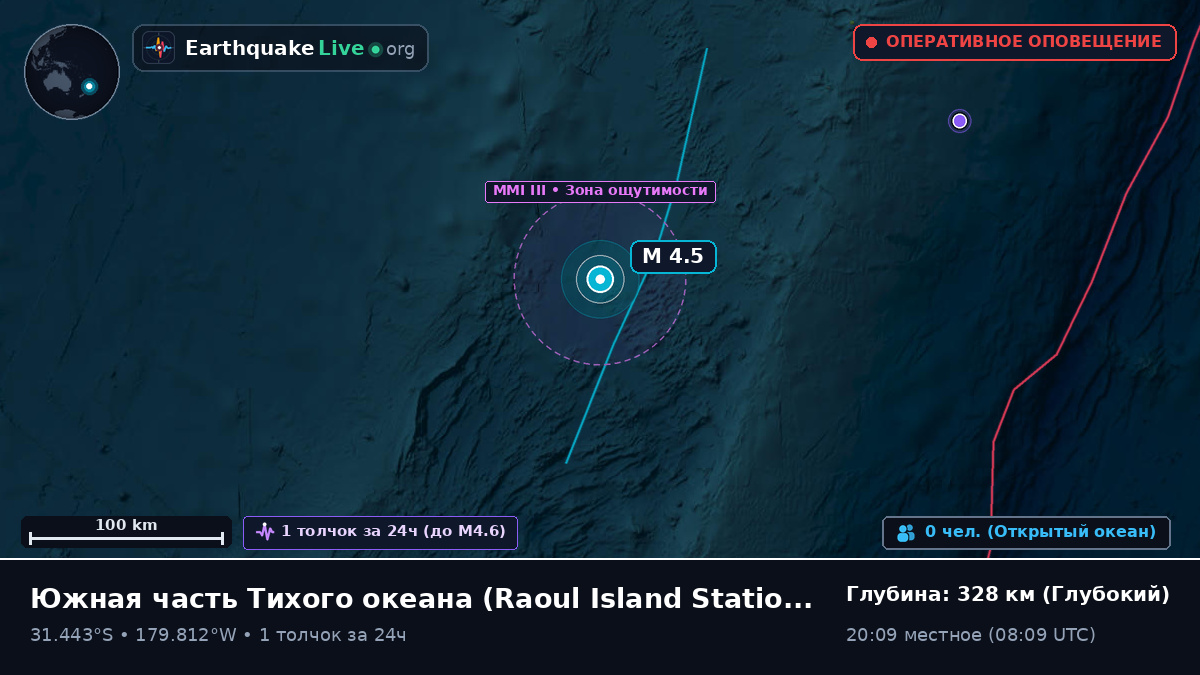 Южная часть Тихого океана (Kermadec Islands)