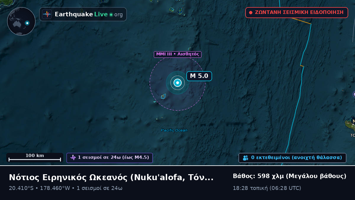 Νότιος Ειρηνικός Ωκεανός (Τόνγκα)