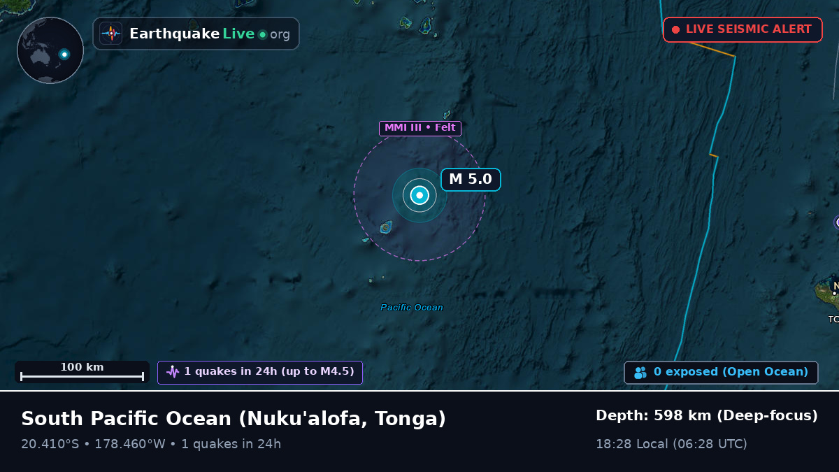 South Pacific Ocean (Tonga)