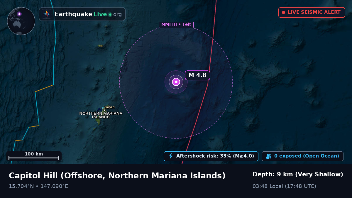 Off the coast of Capitol Hill, Northern Mariana Islands