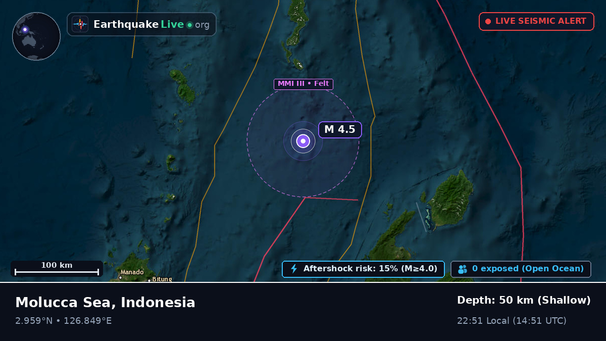 Off the coast of Ternate, Indonesia