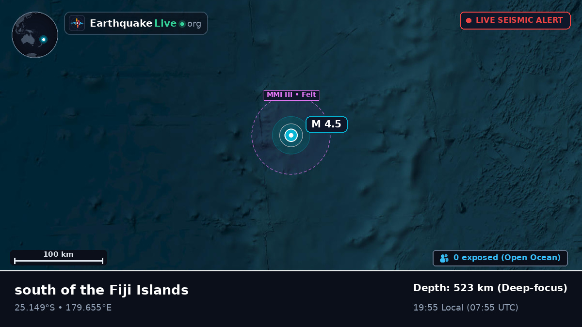 South Pacific Ocean (Kermadec Islands)