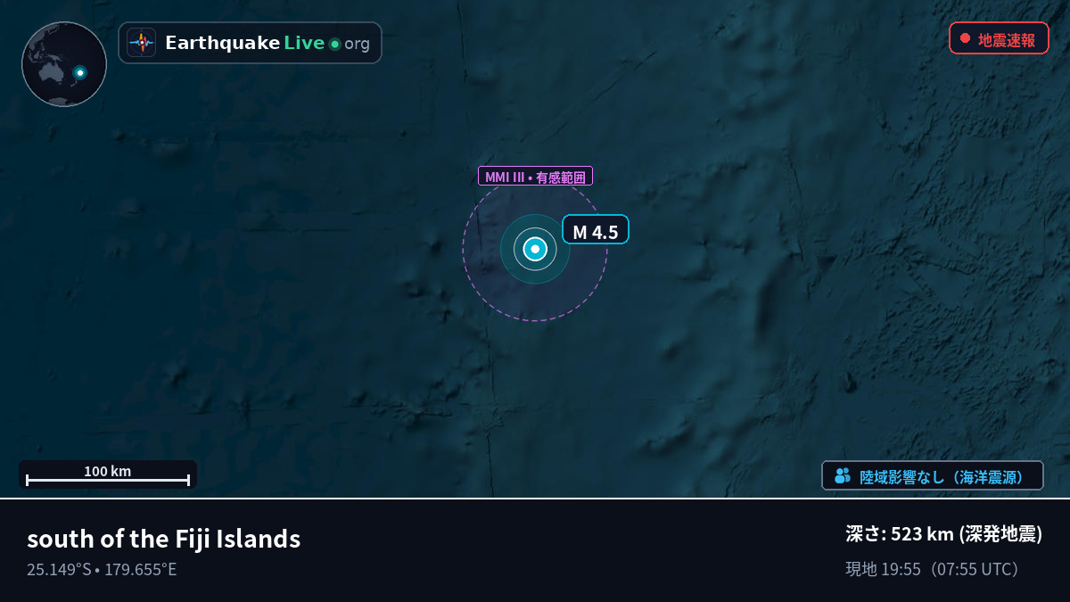 南太平洋 (Kermadec Islands)