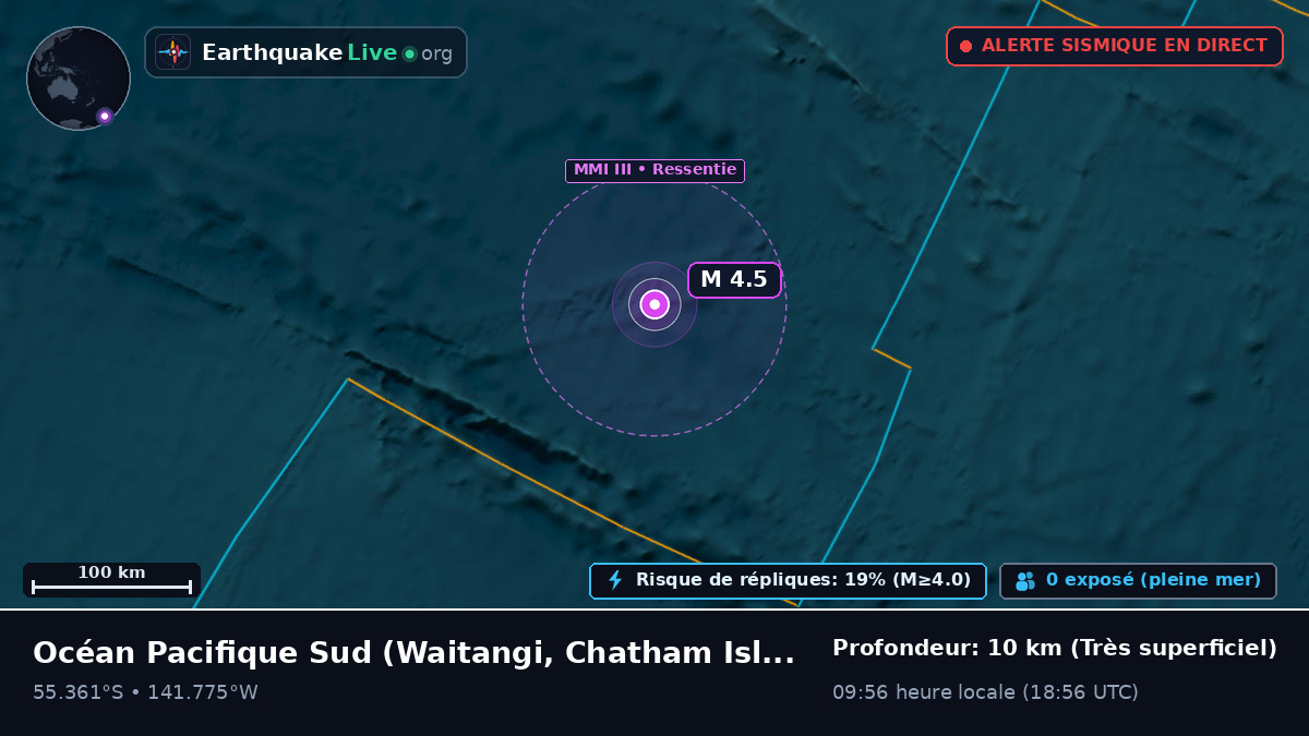 Océan Pacifique Sud (Chatham Islands)