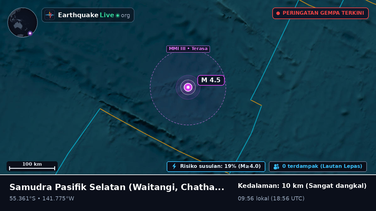 Samudra Pasifik Selatan (Chatham Islands)