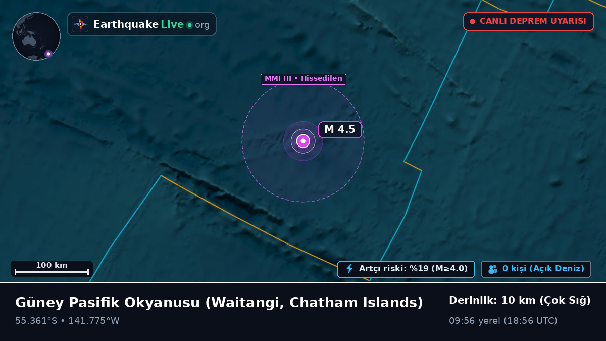 Güney Pasifik Okyanusu (Chatham Islands)
