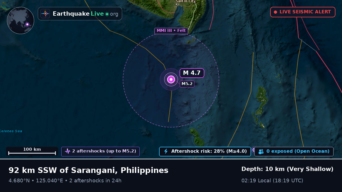 Off the coast of General Santos, Philippines
