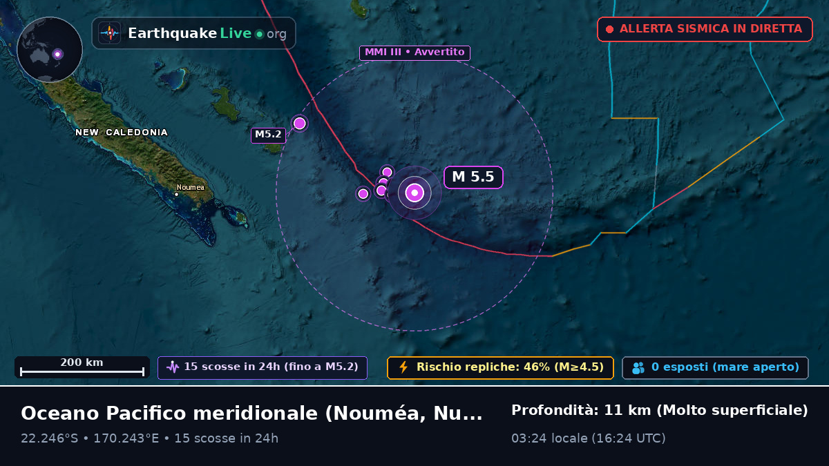 Oceano Pacifico meridionale (Nuova Caledonia)