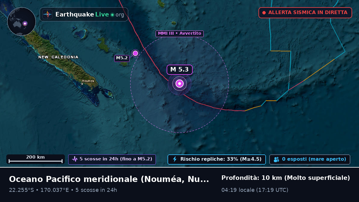 Oceano Pacifico meridionale (Nuova Caledonia)