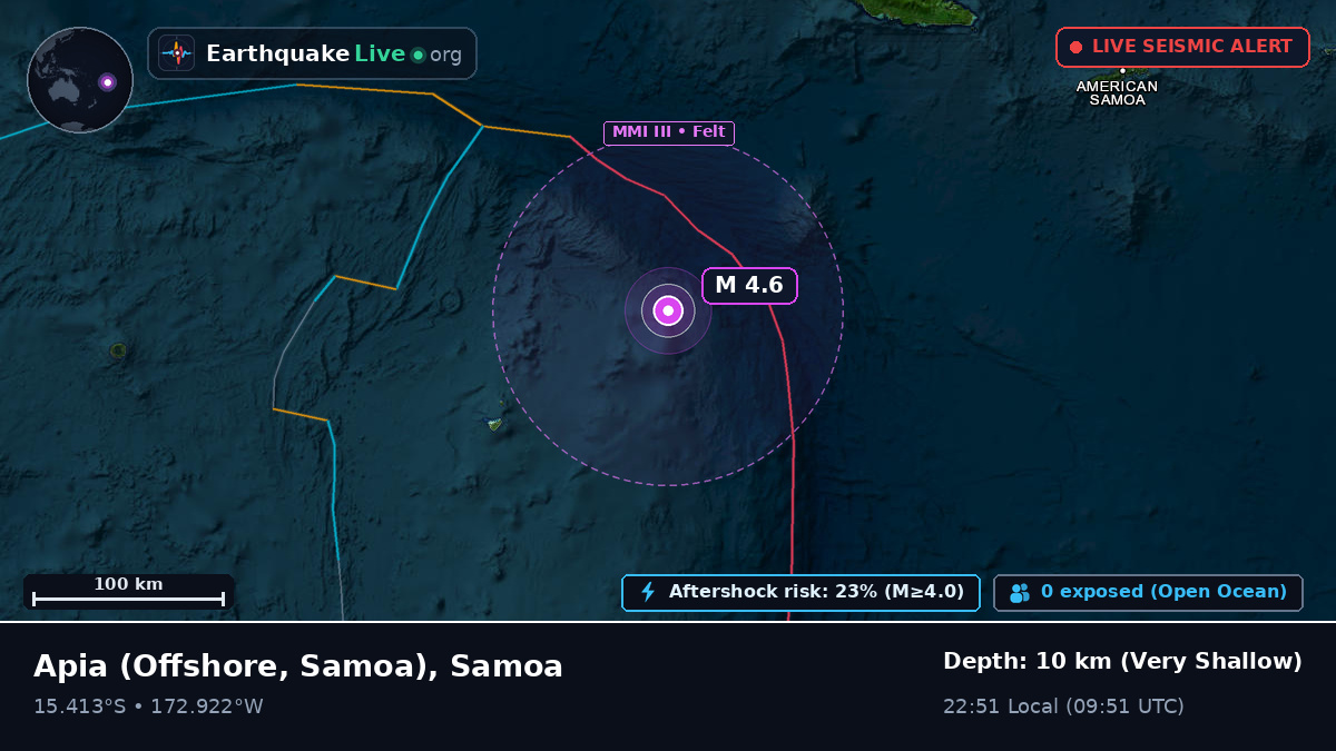 Off the coast of Apia, Samoa