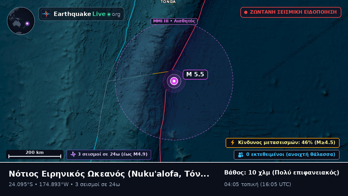 Νότιος Ειρηνικός Ωκεανός (Τόνγκα)