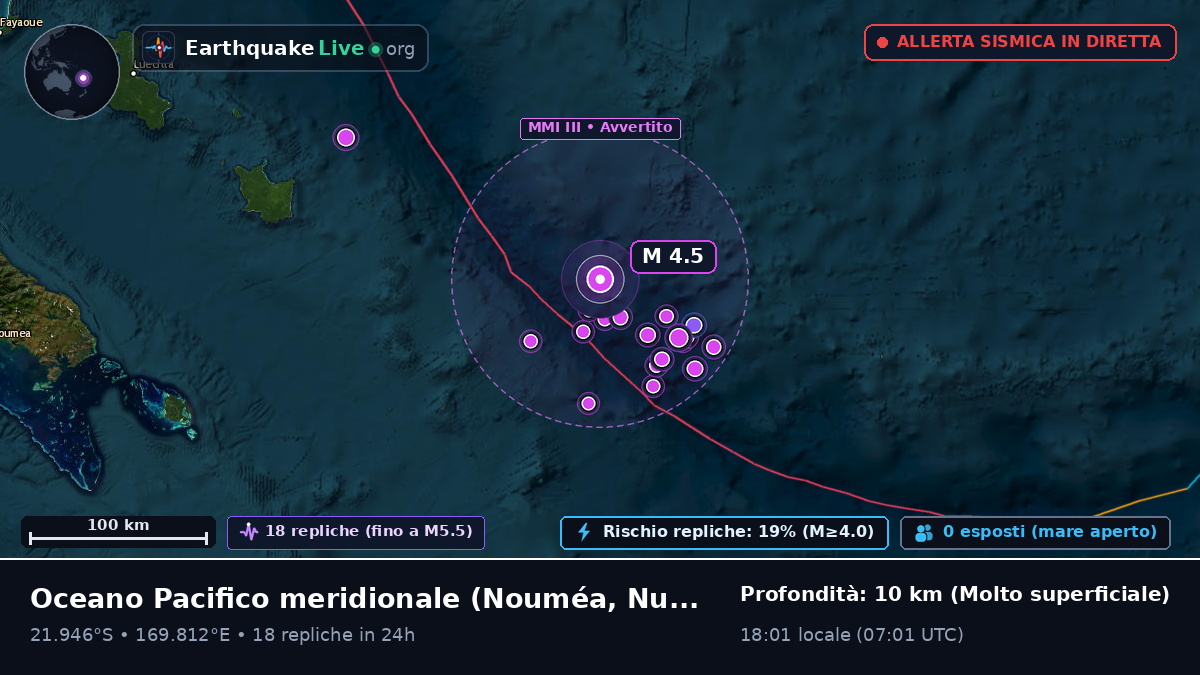 Oceano Pacifico meridionale (Nuova Caledonia)
