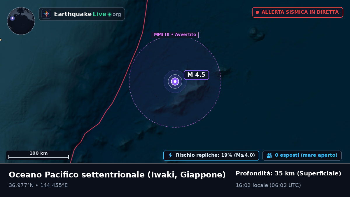 Oceano Pacifico settentrionale (Giappone)