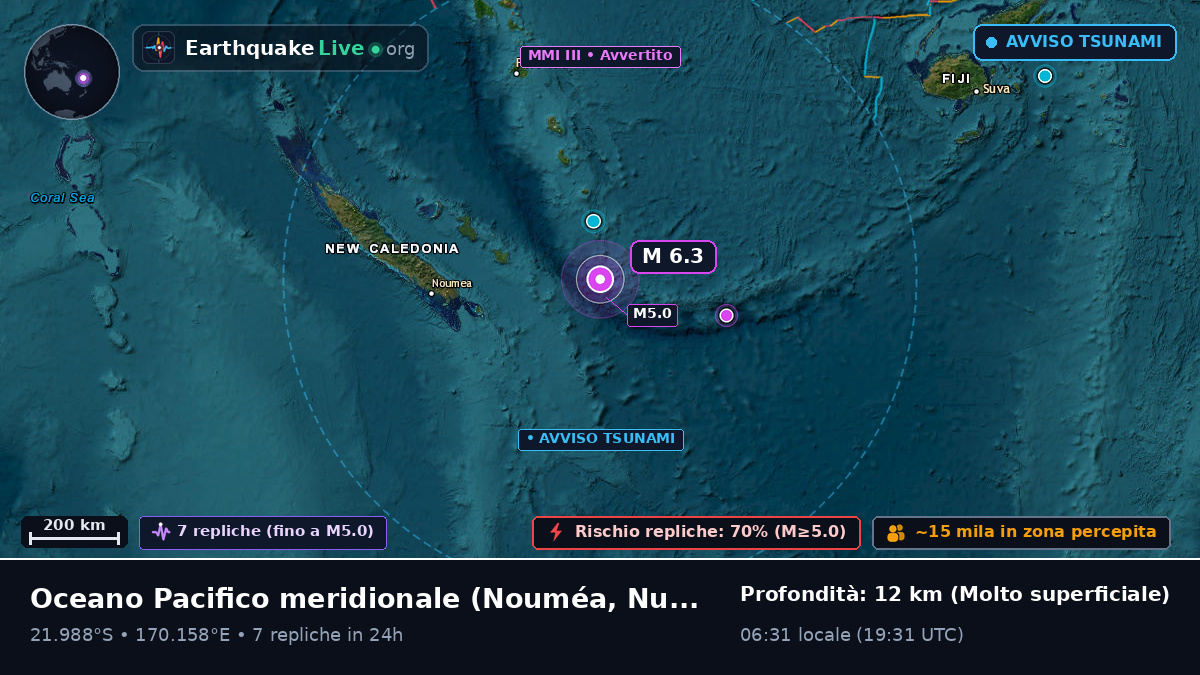 Oceano Pacifico meridionale (Nuova Caledonia)