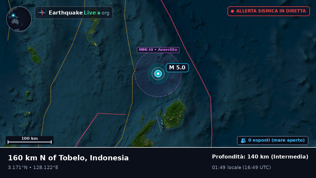 Oceano Pacifico settentrionale (Indonesia)