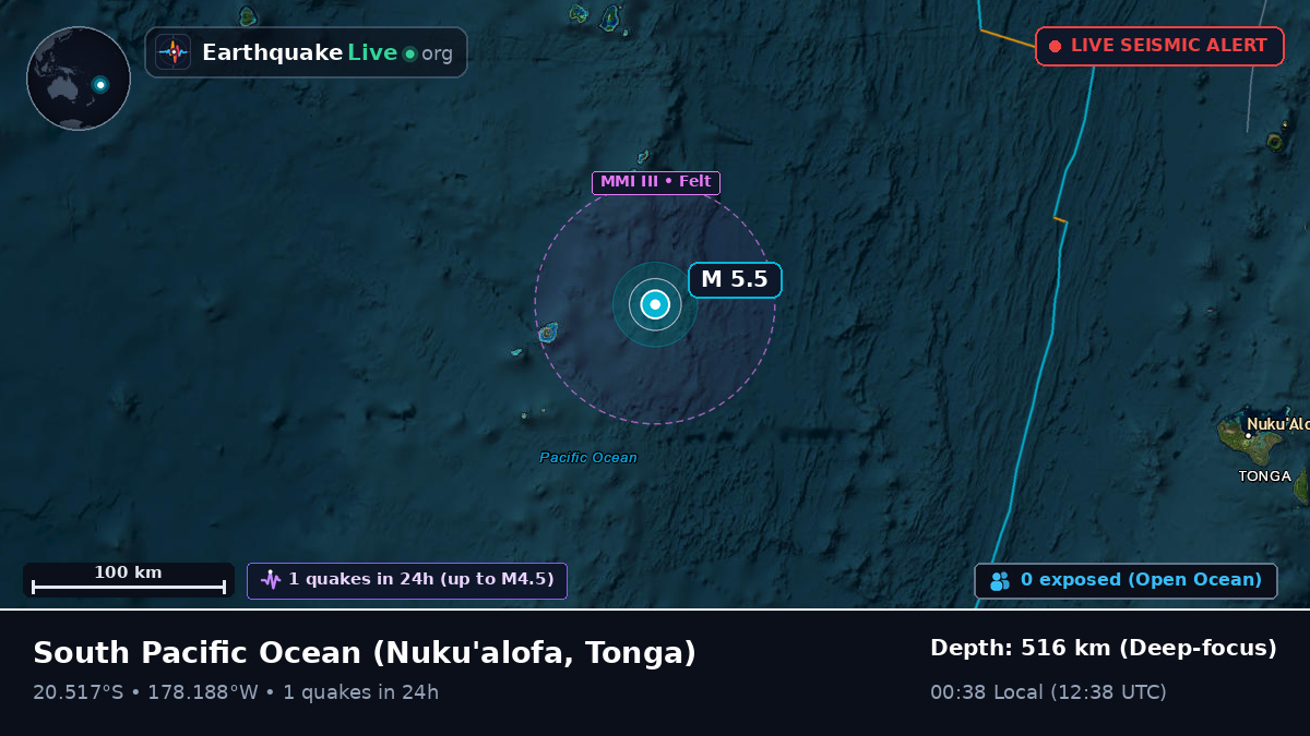 South Pacific Ocean (Tonga)