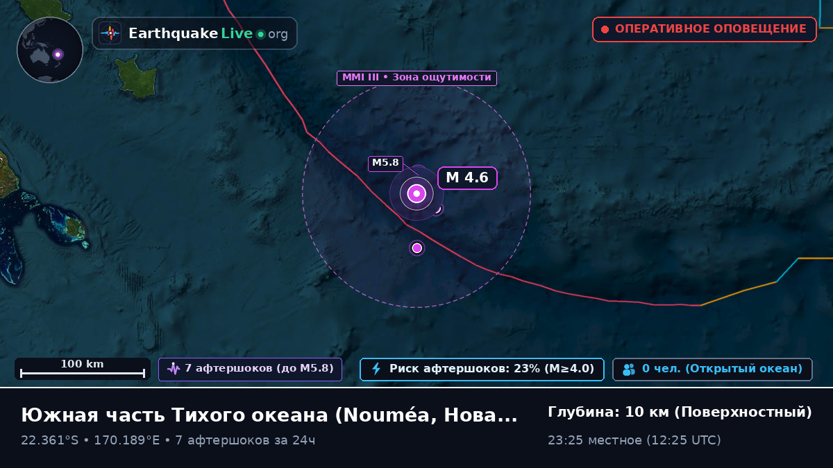 Южная часть Тихого океана (Новая Каледония)
