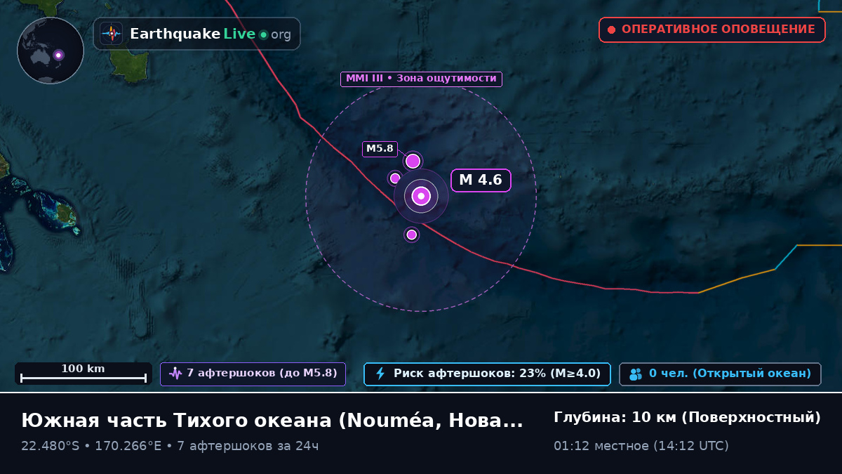 Южная часть Тихого океана (Новая Каледония)