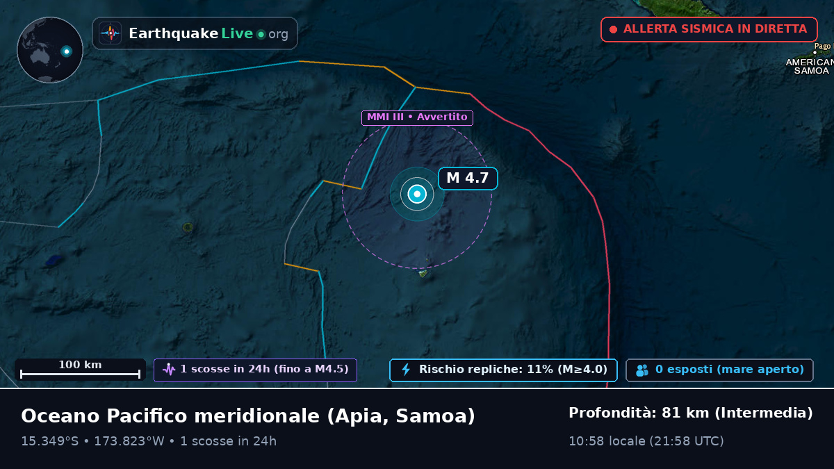 Oceano Pacifico meridionale (Samoa)