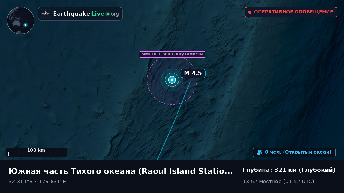 Южная часть Тихого океана (Kermadec Islands)