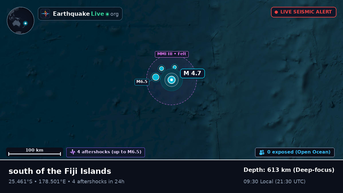 South Pacific Ocean (Kermadec Islands)