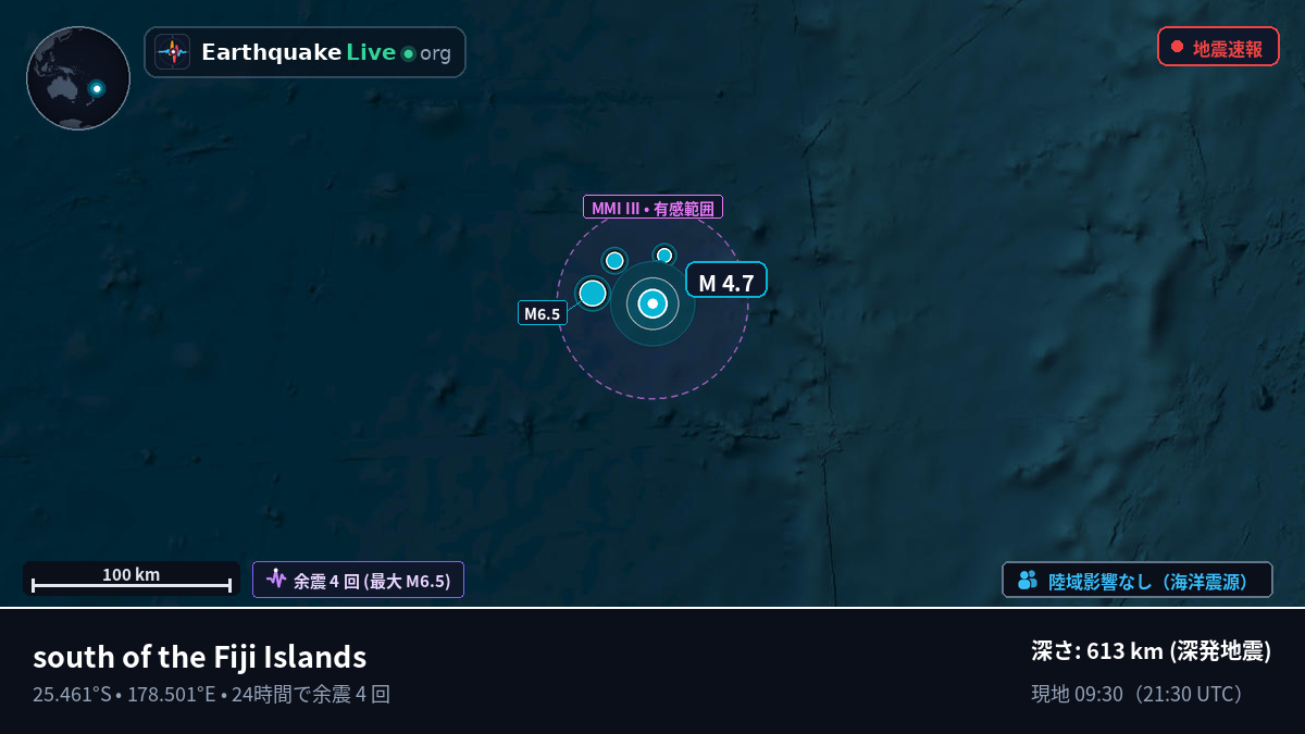 南太平洋 (Kermadec Islands)