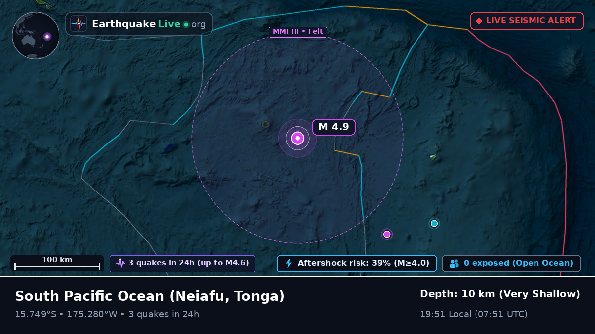 South Pacific Ocean (Tonga)