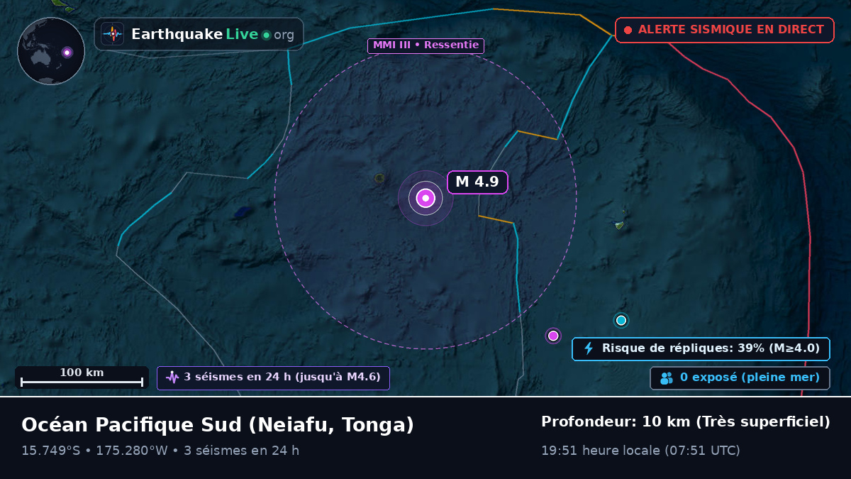 Océan Pacifique Sud (Tonga)