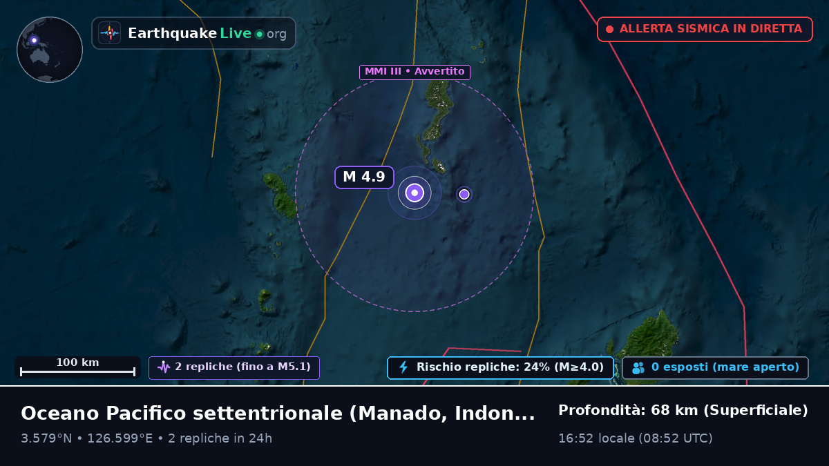 Oceano Pacifico settentrionale (Indonesia)