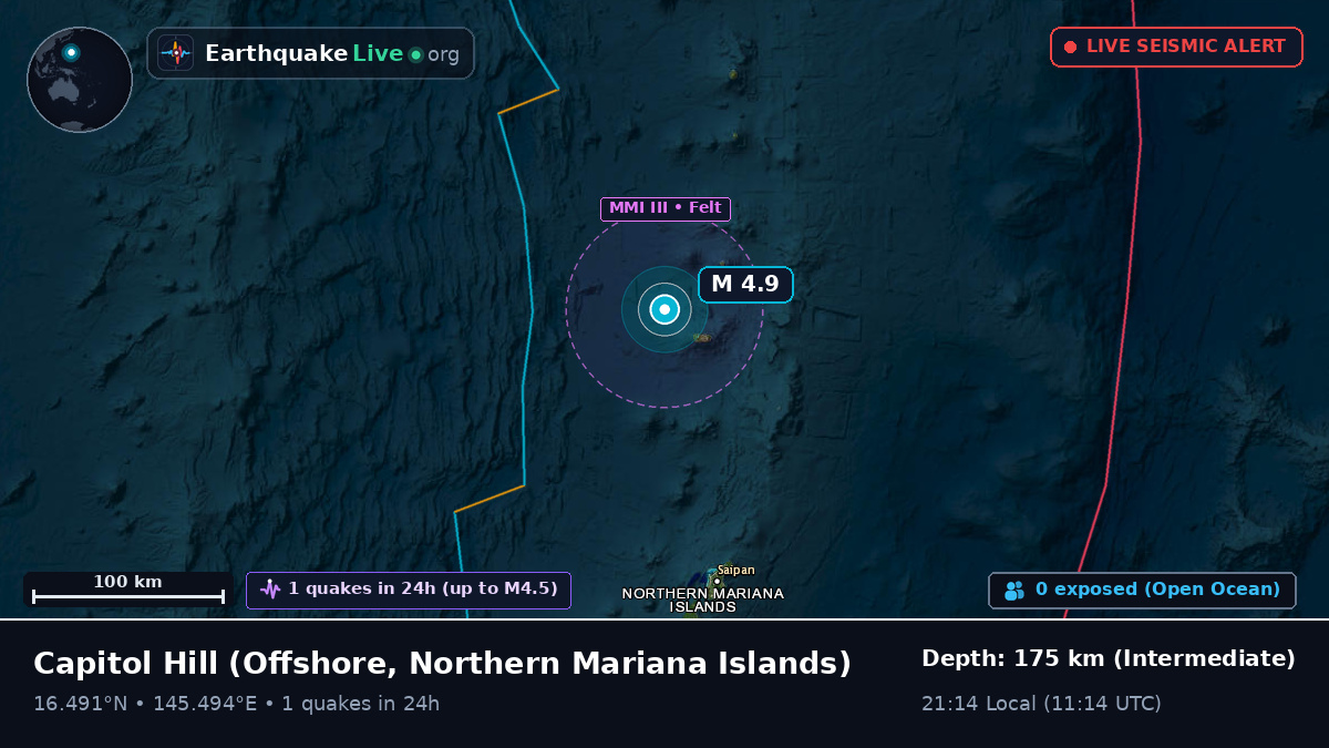 Off the coast of Capitol Hill, Northern Mariana Islands