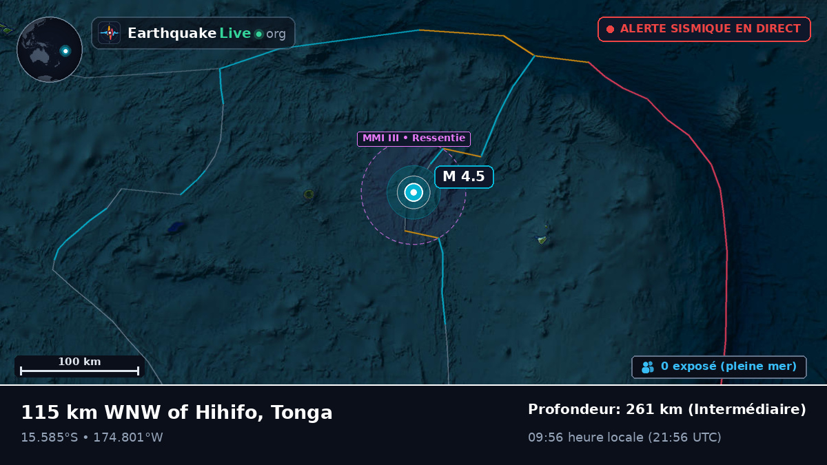 Océan Pacifique Sud (Tonga)