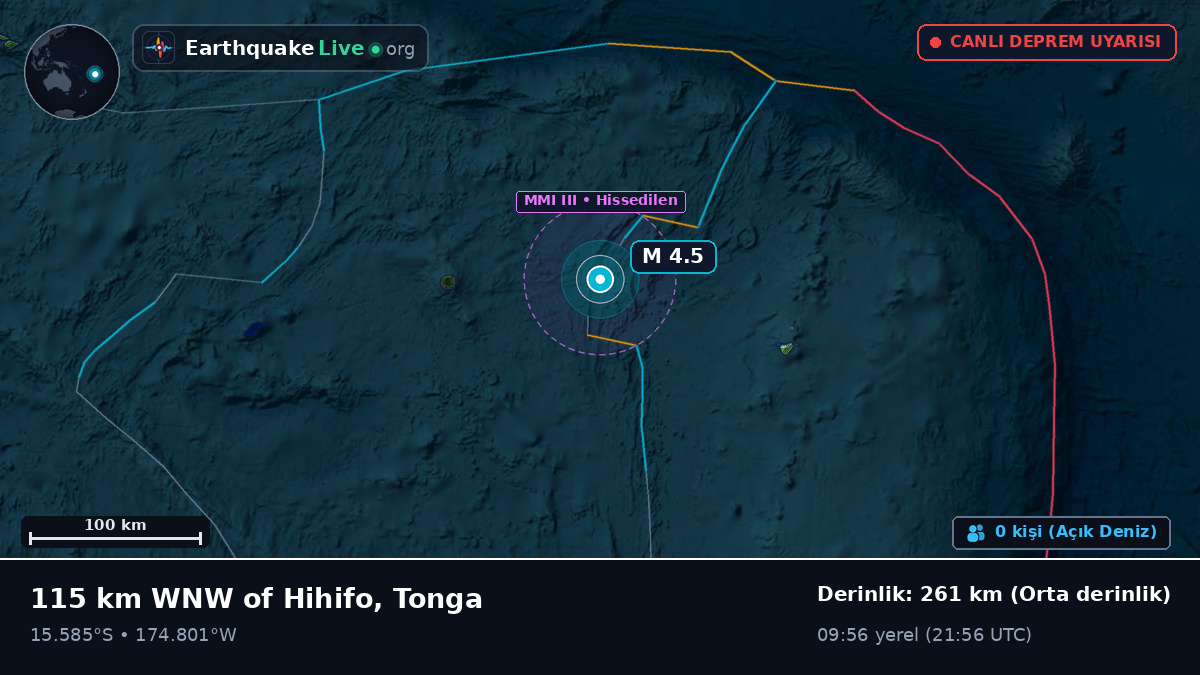 Güney Pasifik Okyanusu (Tonga)