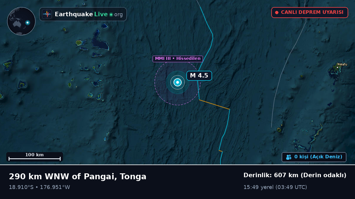 Güney Pasifik Okyanusu (Tonga)