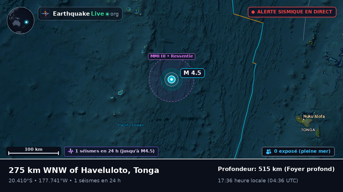 Océan Pacifique Sud (Tonga)