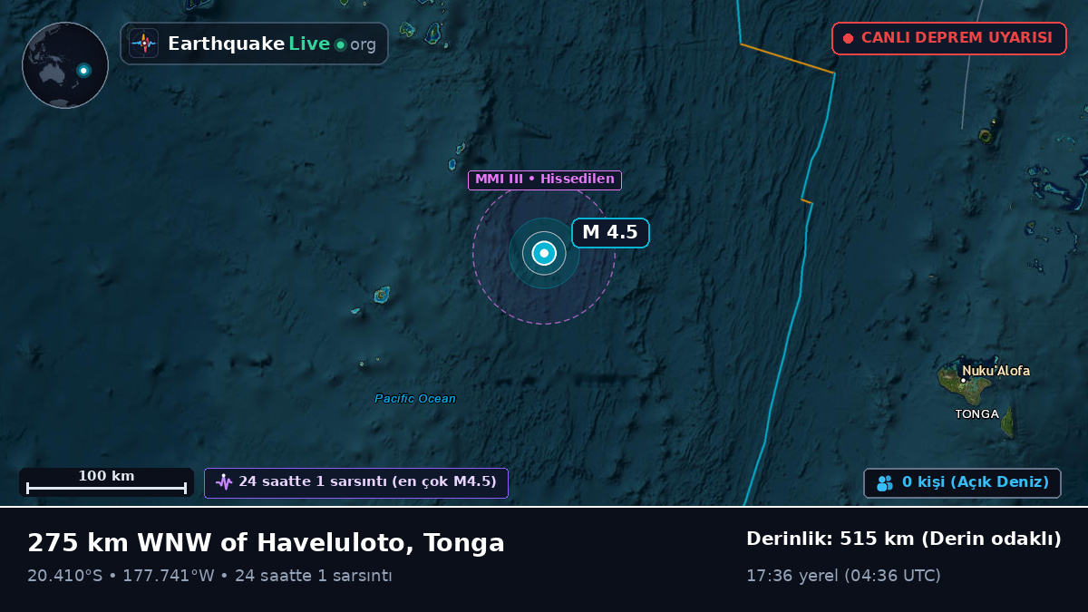 Güney Pasifik Okyanusu (Tonga)
