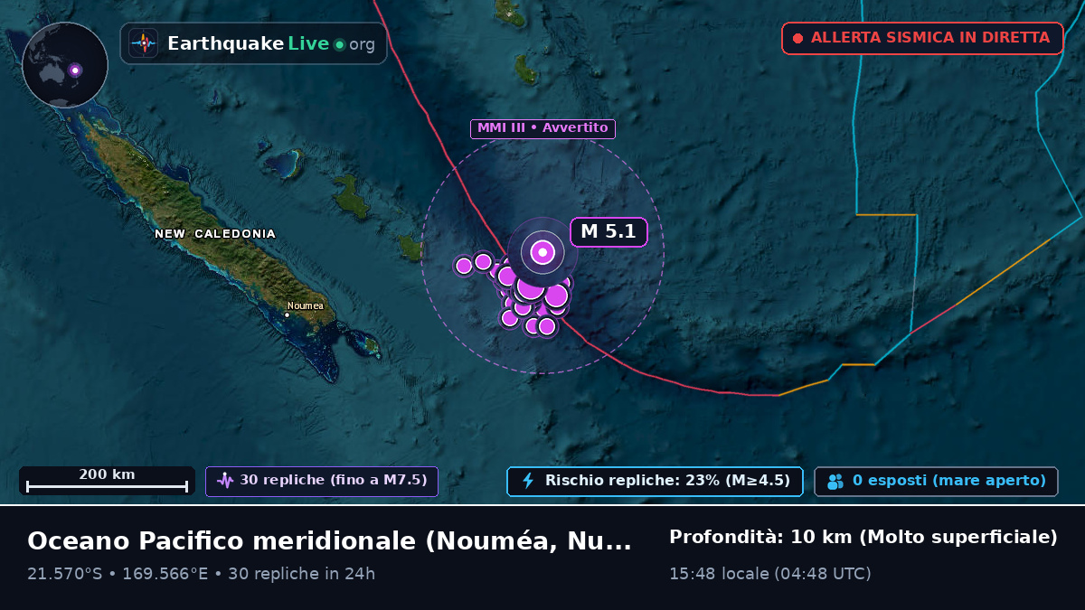 Oceano Pacifico meridionale (Nuova Caledonia)