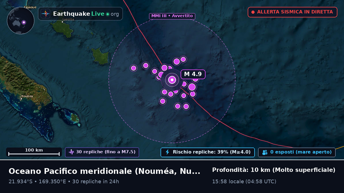 Oceano Pacifico meridionale (Nuova Caledonia)