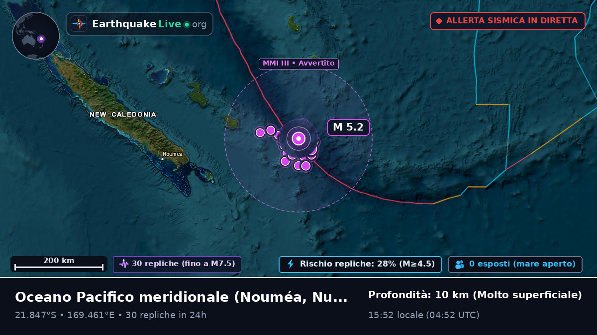 Oceano Pacifico meridionale (Nuova Caledonia)